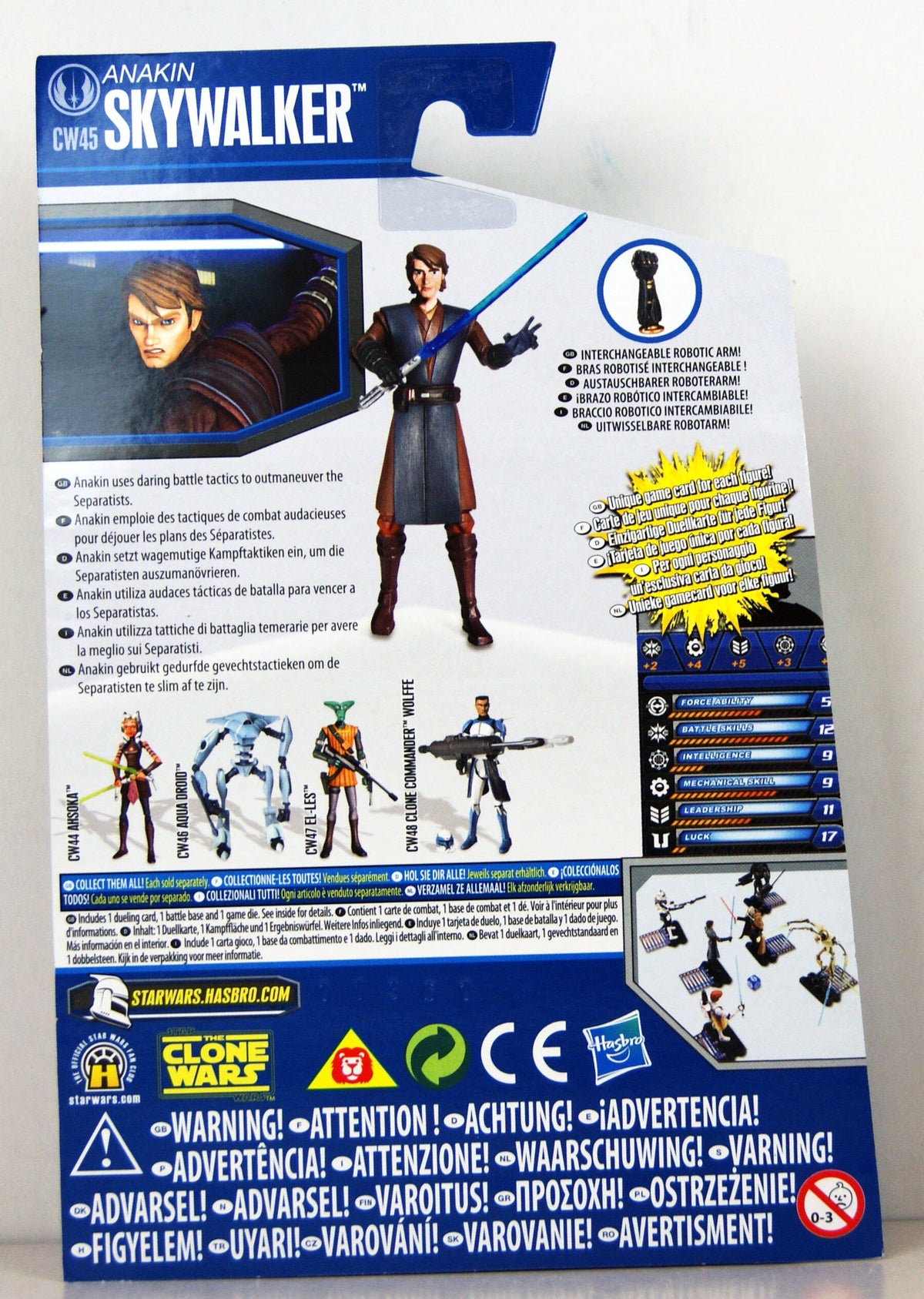 Star Wars 2011 Clone Wars Animated Action Figure CW No. 45 Anakin Skywalker