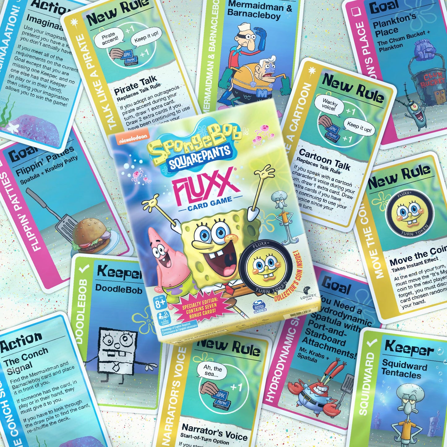 Spongebob Fluxx Card Game - Bikini Bottom Adventure with Hilarious Gameplay