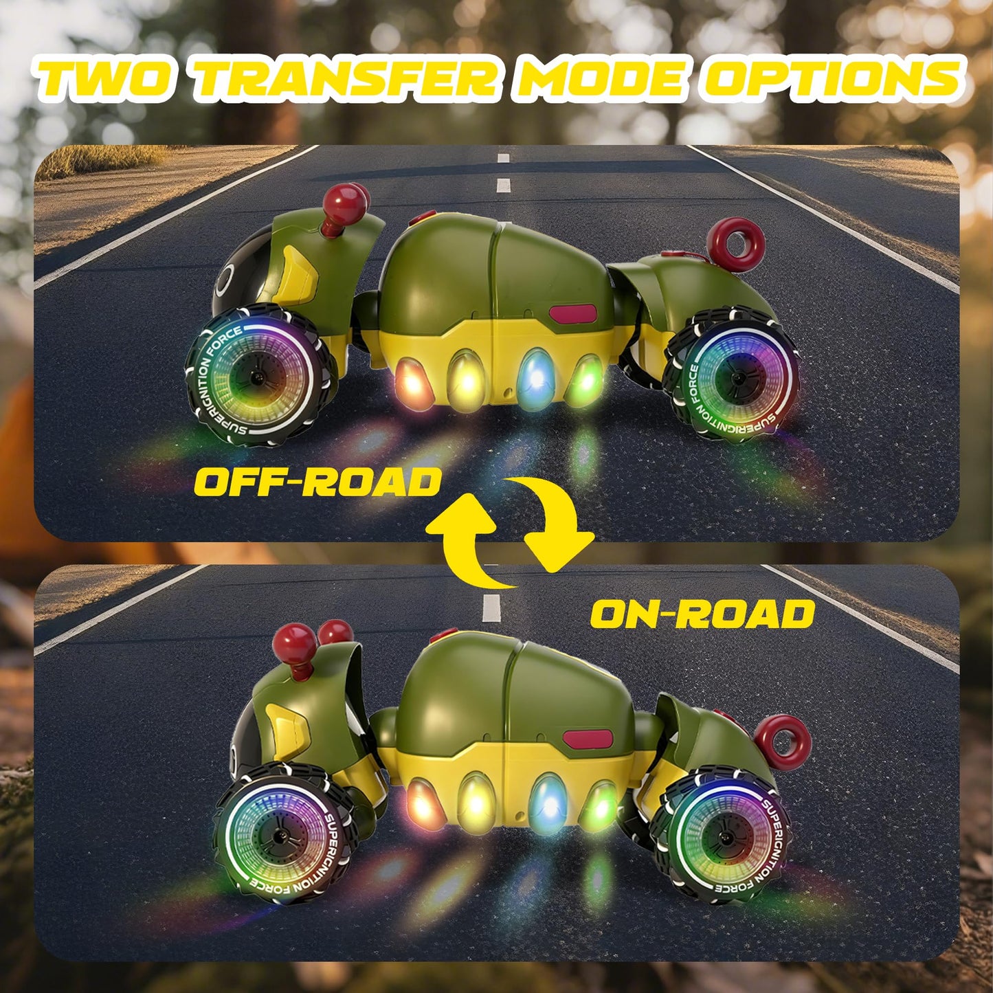 Rc Stunt Remote Control Car Toys, Remote-Controlled Bionic Caterpillar Car