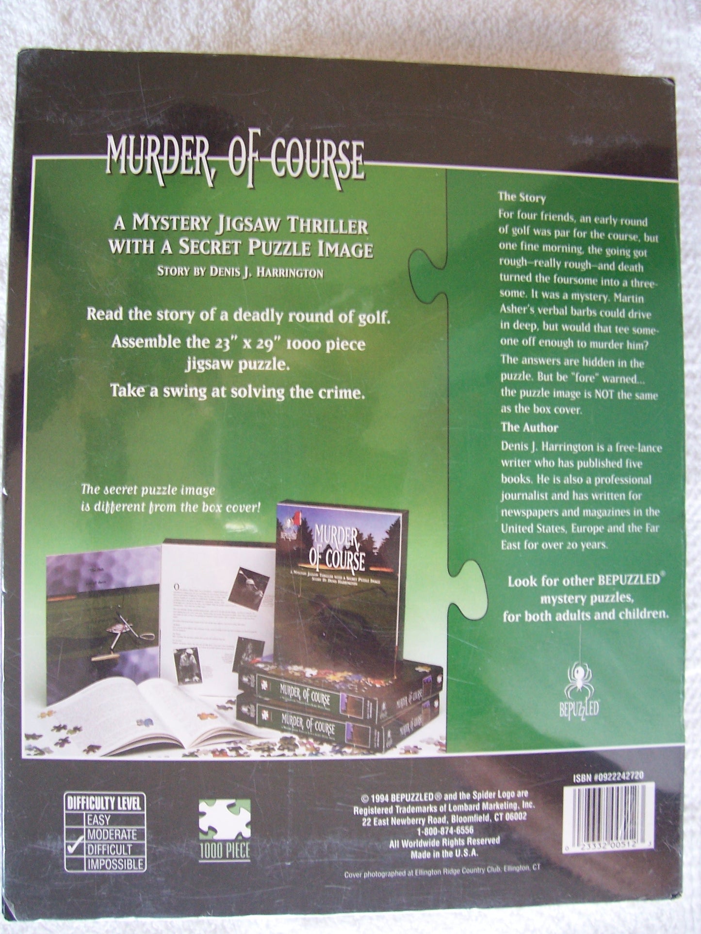 Murder of Course BePuzzled 1000 Piece Mystery Jigsaw Puzzle by Bepuzzled