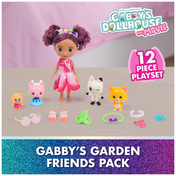Gabby's Dollhouse: The Movie, Gabby's Garden Friends Pack with 6-Inch Gabby Doll, 4 Toy Figures & Accessories, Kids Toys for Girls & Boys Ages 3