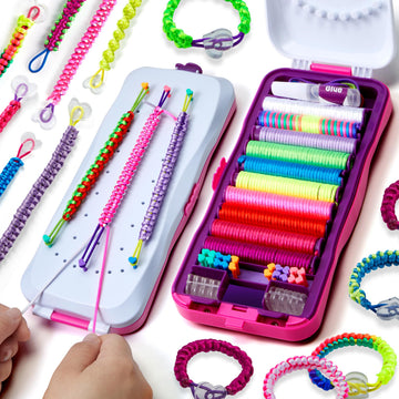 Pretty Me Friendship Bracelet Making Kit for Girls - Crafts for Girl - String Bracelets Maker - Gifts for 8-12 Year Old Kid - Birthday Gift Ideas