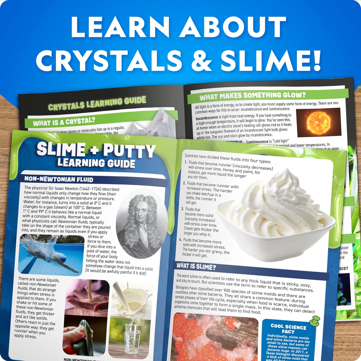 NATIONAL GEOGRAPHIC Mega Science Kit - Glow in The Dark Lab with Crystal Growing Kit, Slime Making, Glowing Putty, and More Science Experiments, Slime