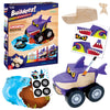 Creativity for Kids Buildeez! Easy Wooden Model Set: Monster Shark Truck, Chomper - Arts and Crafts for Kids, STEM Kids Building Kit, Monster Truck
