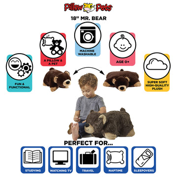 Pillow Pets Mr. Bear, 18" Plush Toy