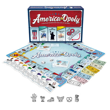 Late for the Sky America-Opoly Family Board Game - USA Travel Property Trading, 2-6 Players, Ages 8+, Party Strategy Game for Kids and Adults