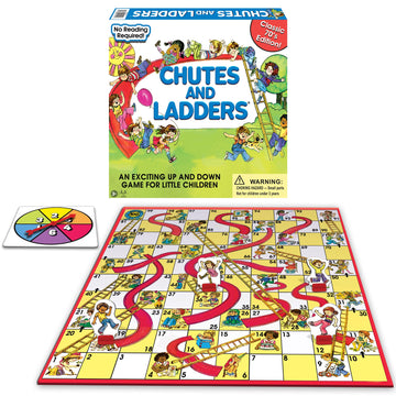Classic Chutes and Ladders, with 1970's Art, by Winning Moves Games USA