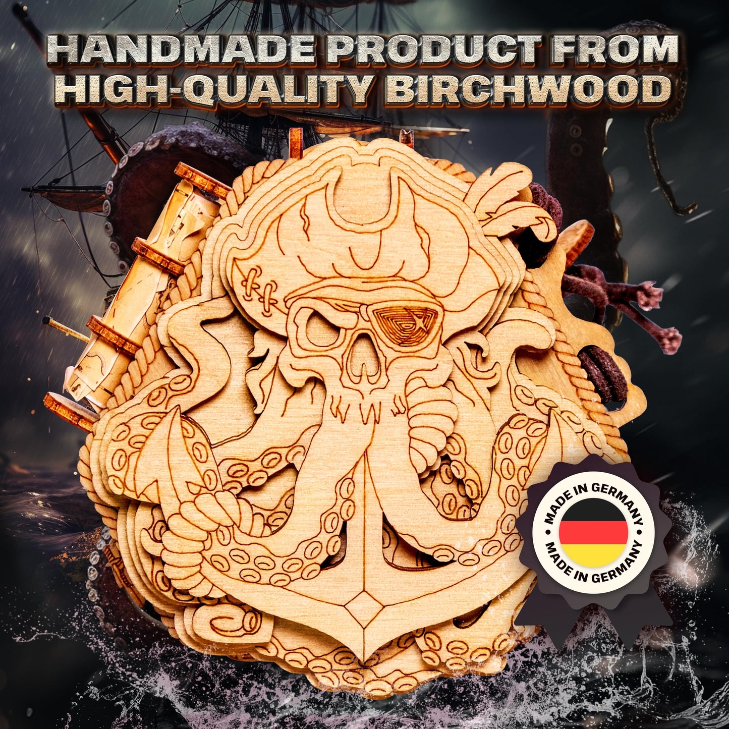 ESC WELT Blackbeard's Compass 3D Escape Room Puzzle Box - Brainteaser Money Box - Wooden Puzzle Game