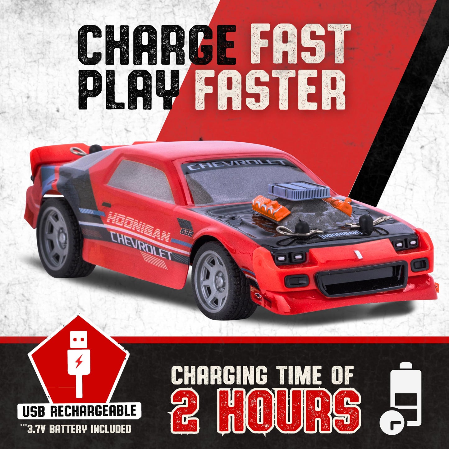Flybar Hoonigan Chevy Camaro Remote Control Car - Toy Cars, Drift RC Cars for Boys Age 8-12, 3,7 V, 2.4GHz, 150ft Range, 1:32 Scale, 6mph Speed