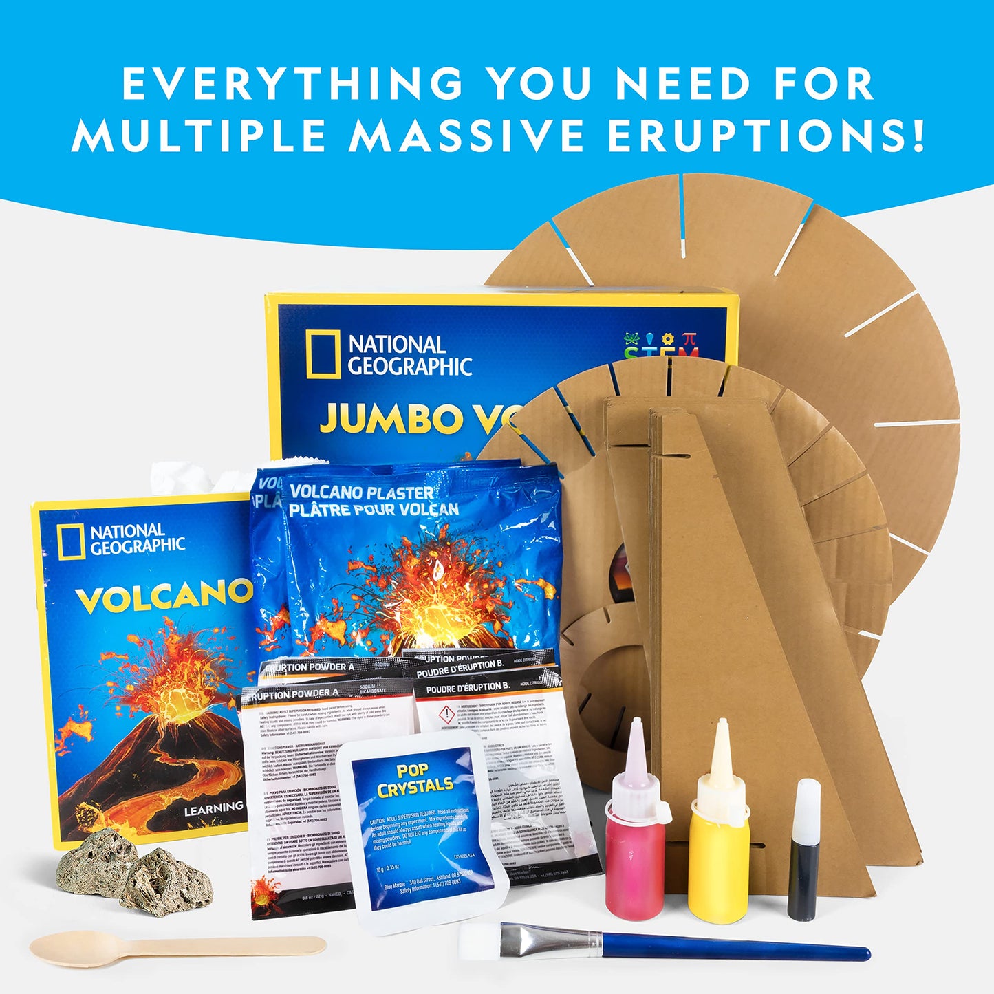 National Geographic Jumbo Volcano Science Kit for Kids Ages 8-12
