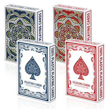 Metsyth Plastic Playing Cards 2 Pack Waterproof Poker Card,Jumbo Large Print Playing Cards for Adults Seniors,2 Decks of Cards Set Poker Size Cards