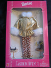Gold with white fur trim jacket & leopard pants Barbie outfit