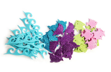 Creative Hands Glitter Foam Stickers, Fish and Dolphin