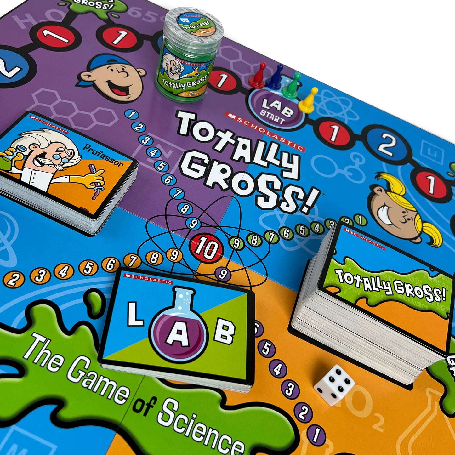 University Games, Scholastic Totally Gross Game of Science Including Real Slime, for 2 to 4 Players Ages 6 and Up