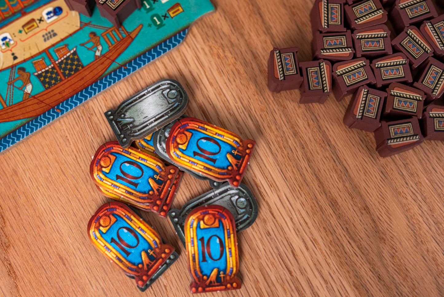 Ra: Traders Expansion - Expansion for Reiner Knizia’s Classic Auction Board Game by 25th Century Games | New Auction Tiles, Nile River Trade Mechanics