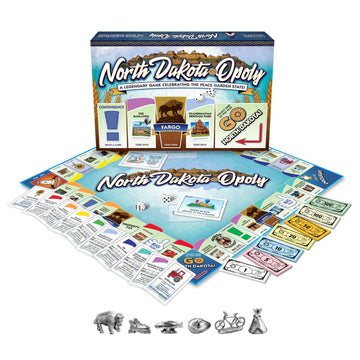 Late for the Sky North Dakota-Opoly Family Board Game - State-Themed Strategy Fun with Badlands, Bakken Oil Field, Red River Valley, Ages 8+, 2-6