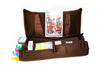 HNDTEK 166 Tiles American Mahjong Set Soft Bag with Combo Rack (Coffee)