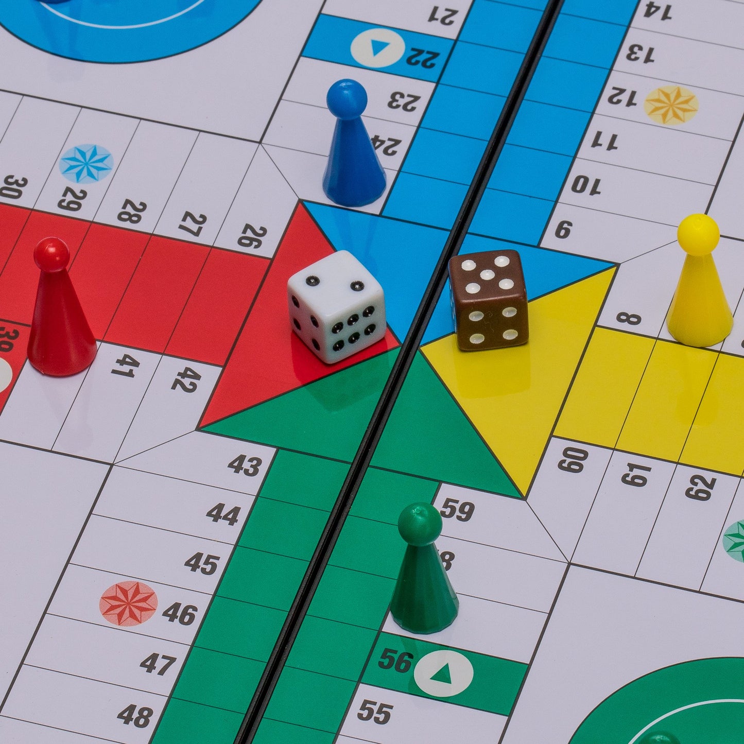 Magnetic Ludo Travel Game Set - 9.8" Folding Board for Classic Portable Strategy Play - Yellow Mountain Imports