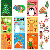 LINAYE 48 Sheets Christmas Stickers Crafts for Kids Toddlers, 8 Styles Make Your Own Stickers Goodie Treat Bag Stuffers Christmas Game Activities