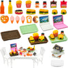30 Pcs Miniature Food Drinks Laptop Computer Books Toys Dollhouse Miniature Furniture Plastic Table Fits Accessories Scale Dollhouse Playsets Girl