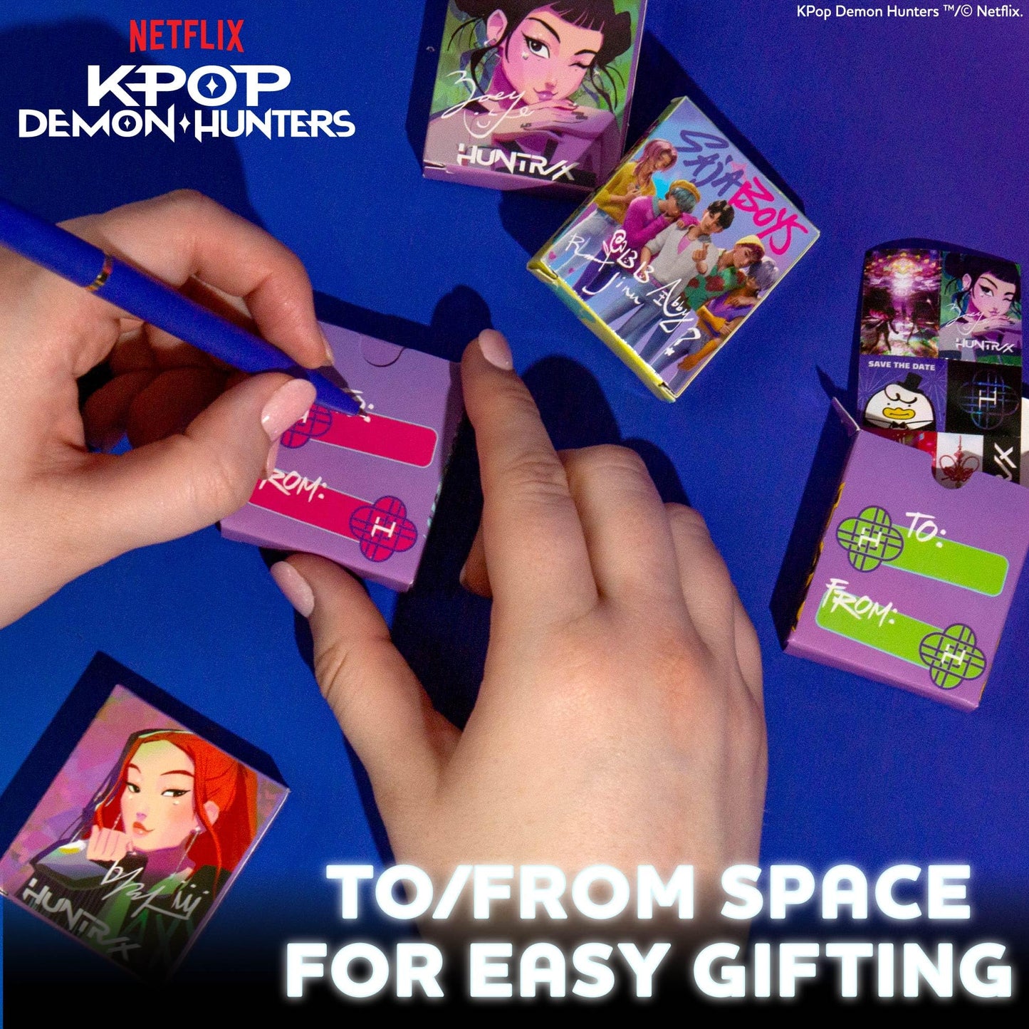 Kpop Demon Hunters™ Sticker Party Packs - 16 Boxes with 5 Stickers Each, Great Kpop Demon Hunters Party Favors, Valentine's Day, Kids Birthday Gifts