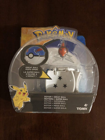 Pokemon Throw 'n' Pop Pokeball Rotom & Great Ball Figure Set