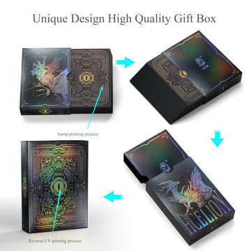 WJPC Easy Shuffling Plastic Waterproof Playing Cards,Cool Black Dragon Poker Cards for Game and Party, Deck of Cards?Dragon