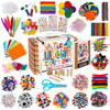 A&R CO. 3000+ Pcs Arts and Crafts Supplies & Materials for Kids - Ultimate Bulk Craft Kit for Boys & Girls with 99 Activities Book for Ages 3-5, 4-6
