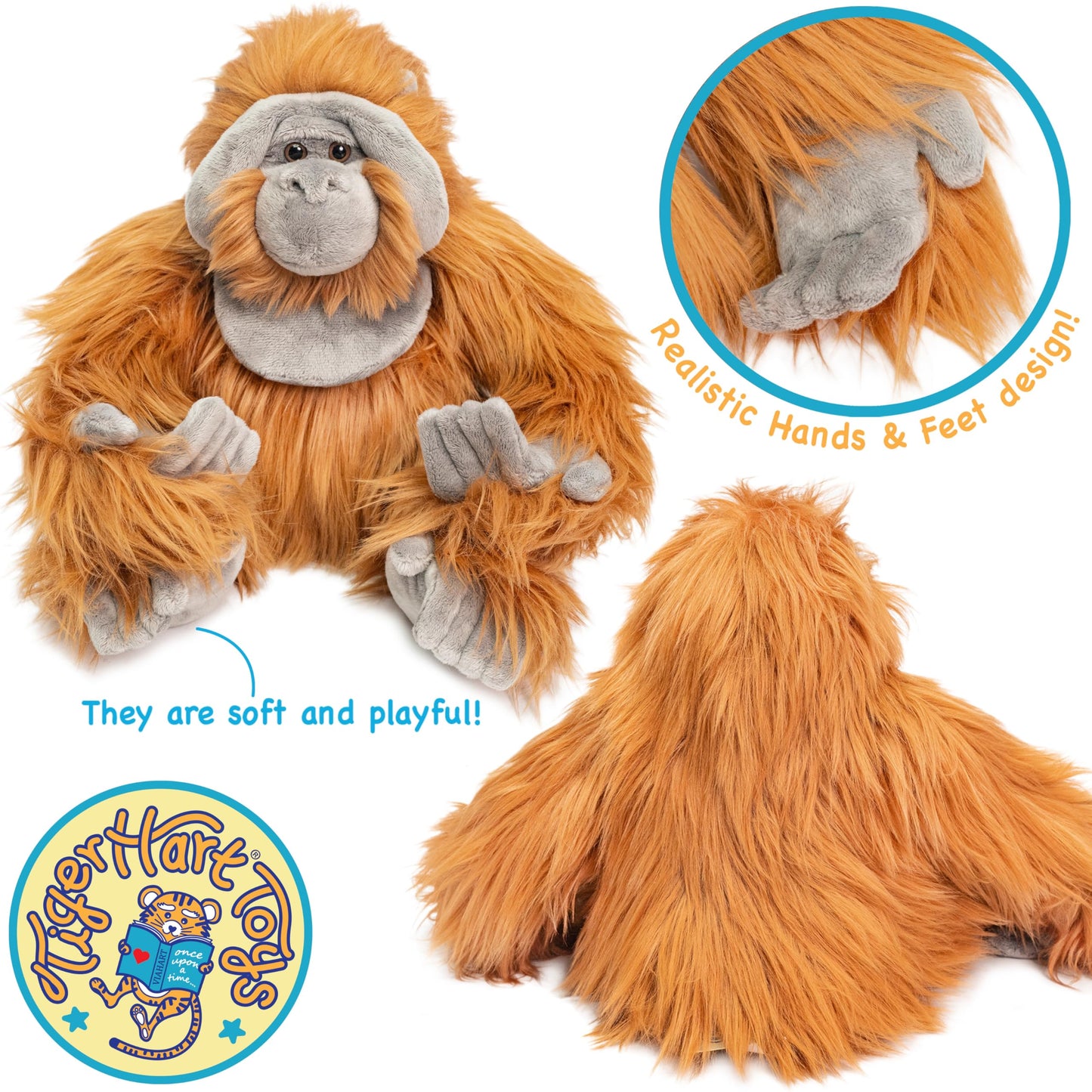 TigerHart Ornaldo The Orangutan Monkey - 14 Inch Stuffed Animal Plush