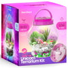 Dan&Darci Light-Up Unicorn Terrarium Kit for Kids - Kid Birthday Gifts - Best Unicorn Toys & Activities Kits Presents - Arts & Crafts for Girls & Boys