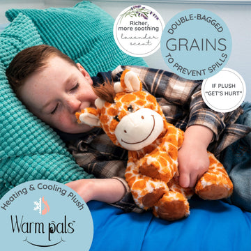 Flirty Giraffe - Microwavable & Weighted Plush Stuffed Animal - Heated Plushie for Warmth - Cute, Soft, Cozy Toy for Adults & Children (Boys, Girls