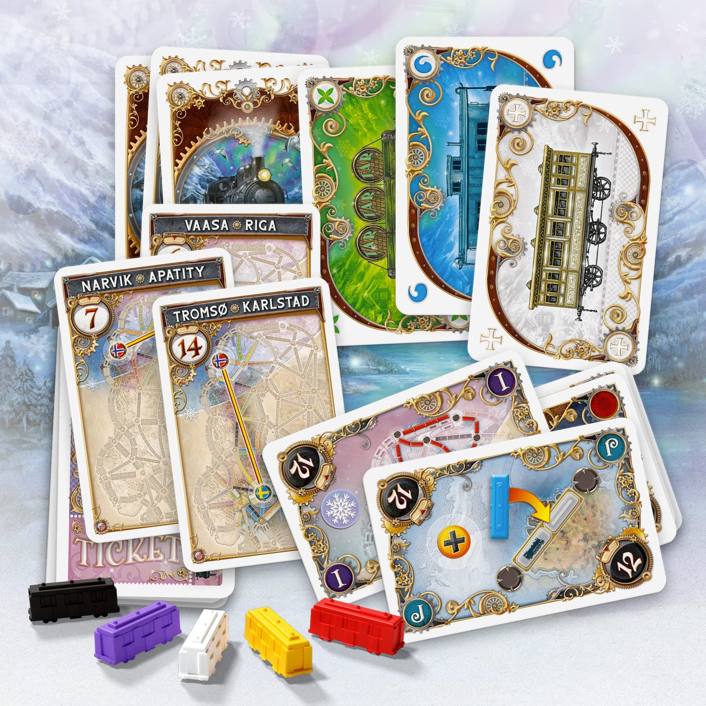 Ticket to Ride Northern Lights - Board Game - Strategy - North - 2-5 Years - 30-60 Minutes - 2-5 Players
