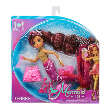 MERMAID HIGH, Searra Deluxe Mermaid Doll & Accessories with Removable Tail, Doll Clothes and Fashion Accessories, Kids Toys for Girls Ages 4 and up