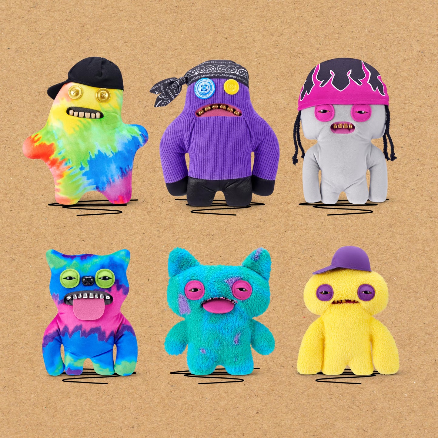 Fuggler Fugg Life 9-Inch Plush Toy (Squidge) by ZURU - Funny Ugly Monster Stuffed Animal with Human-Like Teeth, Quirky Collectible Plush for Kids