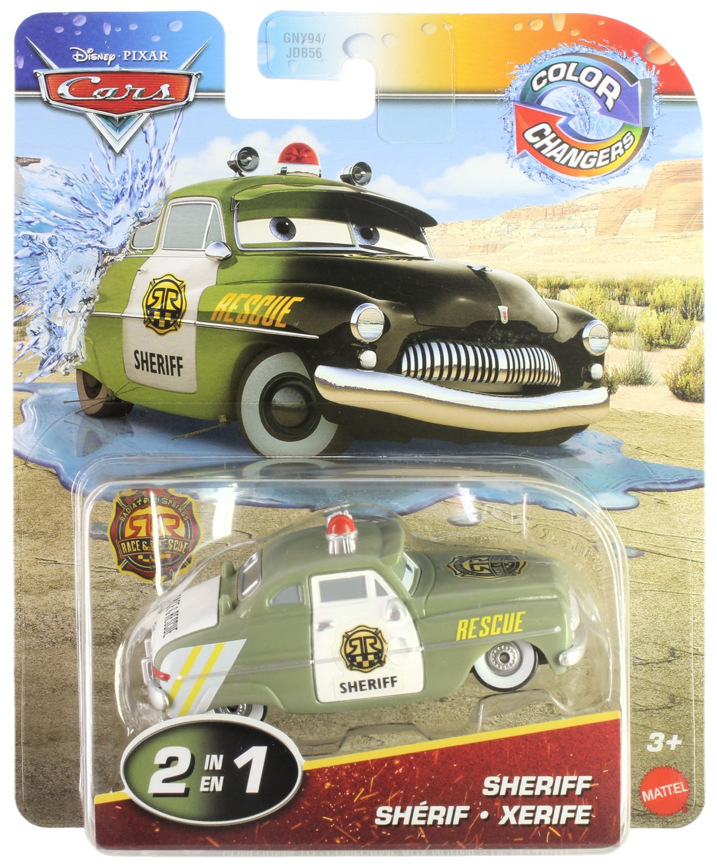Disney Cars 2025 Color Changers Radiator Springs Race & Rescue Sheriff