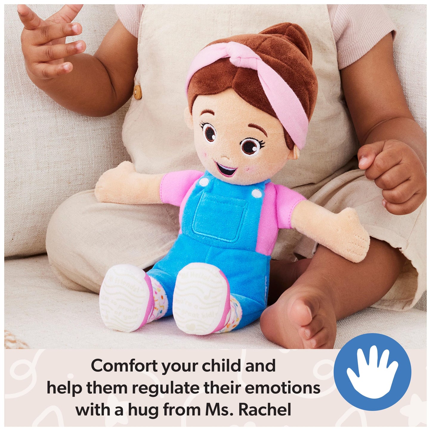 Ms. Rachel Official Cuddle & Comfort Doll, 11” Premium Plush Baby Toy, Toddler Toys for Girls & Boys for Ages 6 Months to 3+