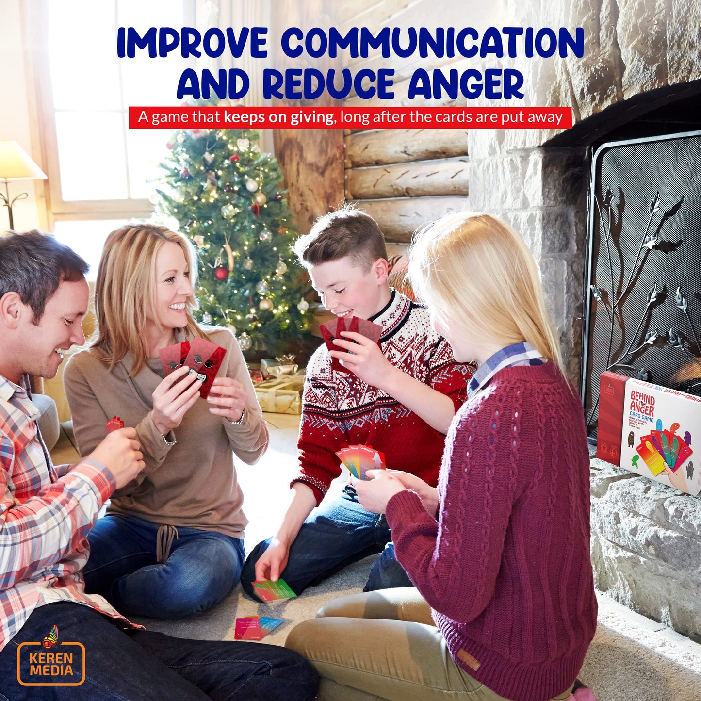 Behind The Anger Card Game | Family Therapy Games for Teens & Kids 6+ | Anger Management for Teens | CBT Games for Counseling Emotional Regulation