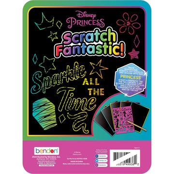 Disney Princess Scratch Fantastic, Reveal Activities Play Tin Set, Bendon 58807