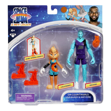 Moose Toys Bunny Space Jam: A New Legacy - 2 Pack - On Court Rivals - Lola & Wet/Fire, Multicolor (14580)