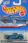 Hot Wheels - 1998 First Editions - 1940 Ford Pickup - Die Cast - #20 of 40 Cars - Blue Metallic Paint - Collector #654 - Limited Edition - Collectible