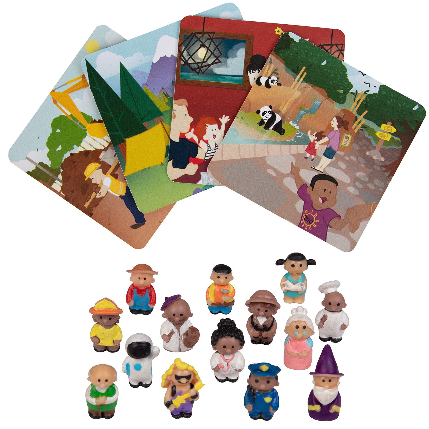 SCS Direct, Tall Tales Board Game & Expansion Combo Pack (93 Piece Set) - Educational Story Telling Game w Story Cards & Game Pieces for 5 Ways