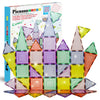 PicassoTiles Magnetic Tiles Blocks Magnet Tile Magnets Building Blocks Construction Toy Set with Reflective Leaf Flakes Magnetic Building Tiles Toys