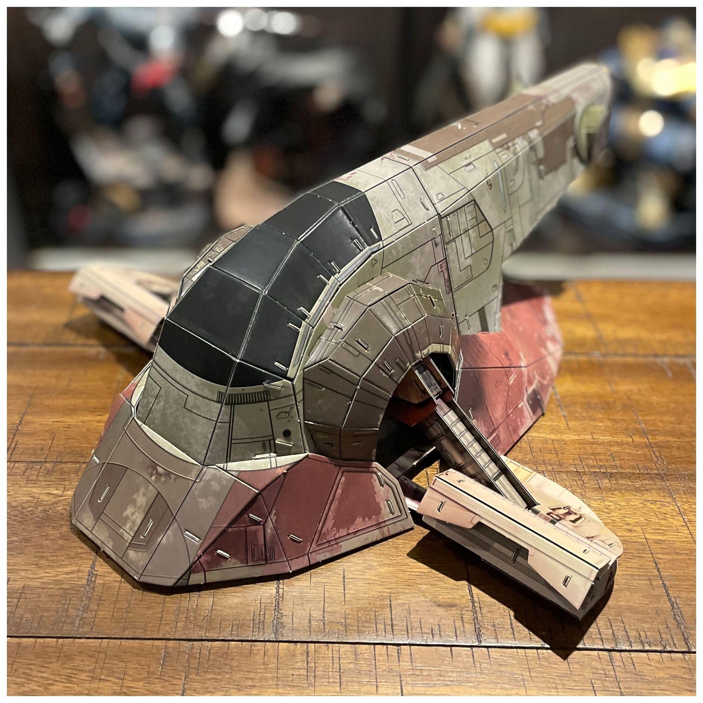 4D Puzzle - Star Wars: The Mandalorian: Boba Fett’s Starfighter - 130 Paper Model Kit for Teens and Adults - Ages 14+