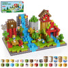 Fitrobust 200PCS Magnetic Building Blocks Set, Magnetic Tiles Kids Build Cubes STEM Game Toys, Build Forest World Set, Christmas Birthday Gifts
