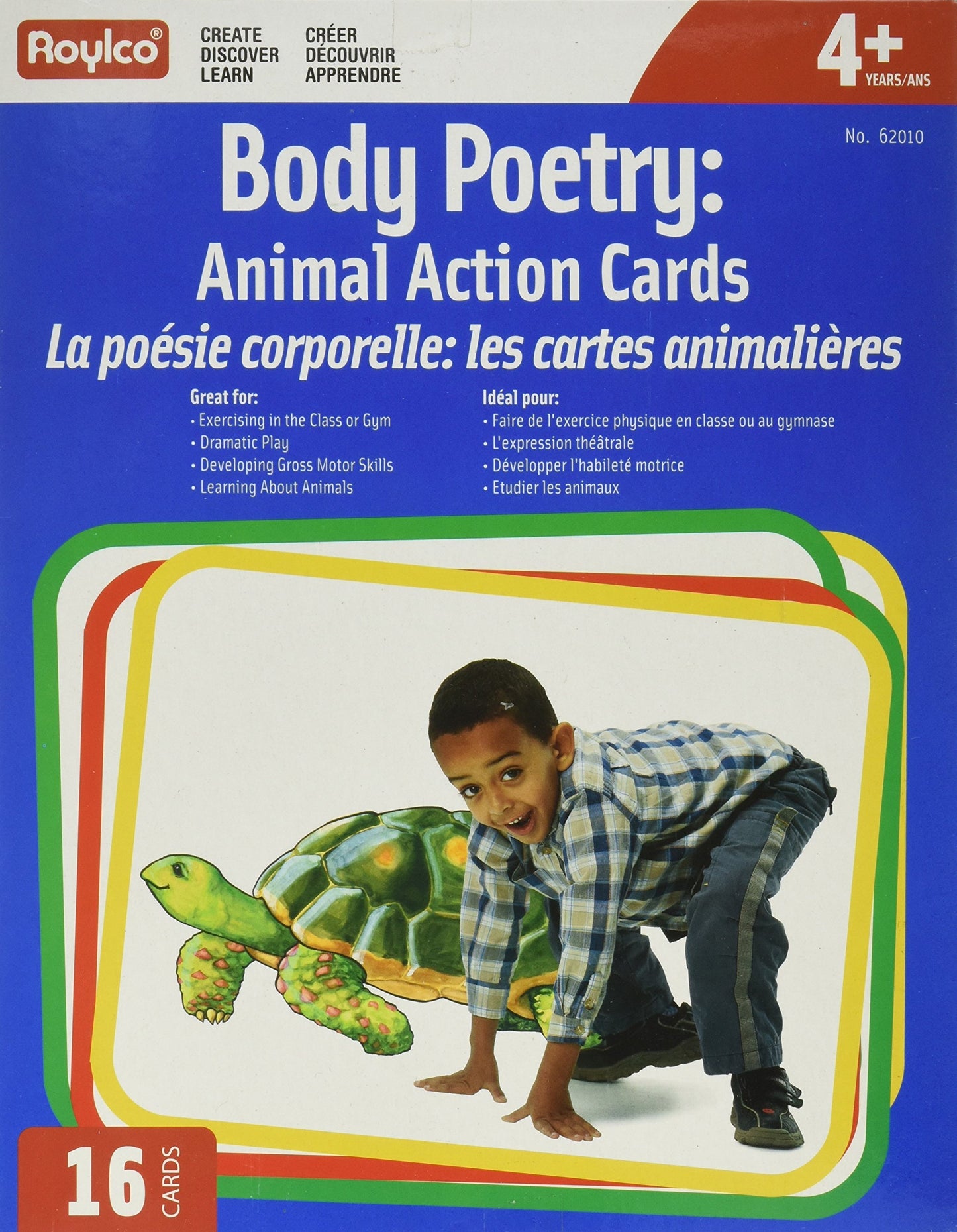Roylco Body Poetry: Animal Action Cards - Set of 16