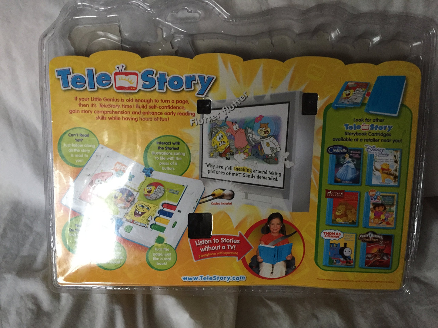 Jakks Pacific Toymax Telestory Console W/ Spongebob Cartridge