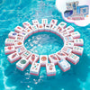 BOATWAY Floating Mahjong Tiles Set for Pool, 160 American Mahjong Tiles Waterproof EVA Foam Tiles with Storage Bag Dice & Rule Cards, Portable Pool