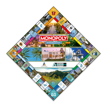 Monopoly Board Game Riverside CA Edition : 2-6 Players Family Board Games for Kids and Adults, Board Games for Kids 8 and up, for Kids and Adults