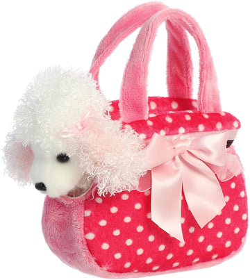 Aurora® Fashionable Fancy Pals™ Fancy Pink Polka Dot™ Stuffed Animal - Plush with Stylish Purse for Dress Up Fun - Perfect for Kids 3+ Years
