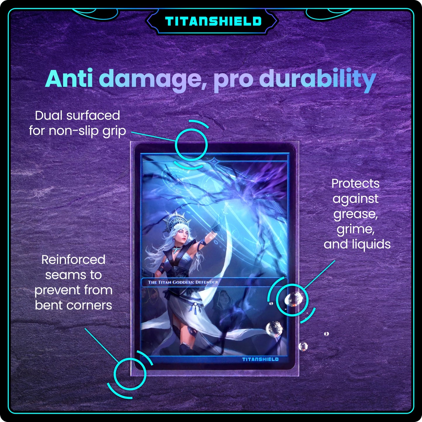 TitanShield Premium Card Sleeves | Compatible with Pokemon, One Piece, Lorcana, Flesh & Blood, & Magic The Gathering MTG | (150 Sleeves - Standard)